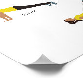 Geen gewichtsoefeningen Fitness Poster - Geel (Hoek)