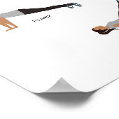 Geen gewichtsoefeningen Fitness Poster - Grijs (Hoek)