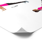 Geen gewichtsoefeningen Fitness Poster - Roze (Hoek)