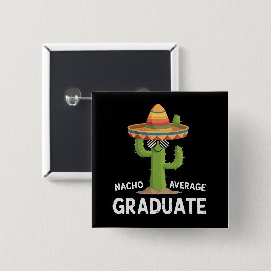 Geen Gewone Afgestudeerde Middelbare School Colleg Vierkante Button 5,1 Cm (Voorkant /achterkant)