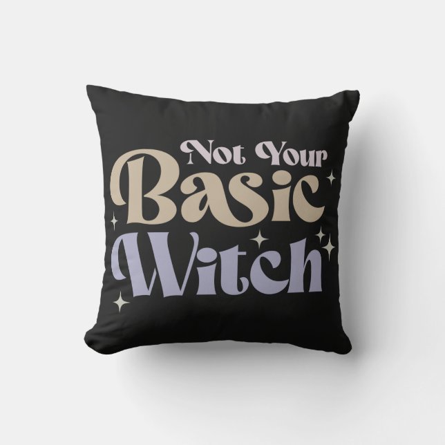 Geen Gewone Heks Zwarte Halloween Kussen (Voorkant)