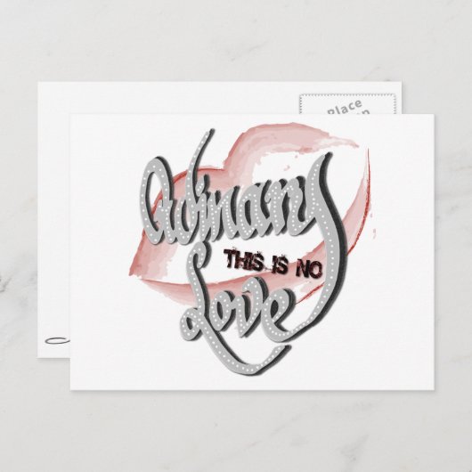 Geen gewone liefde, Briefkaart (Voorkant / Achterkant)