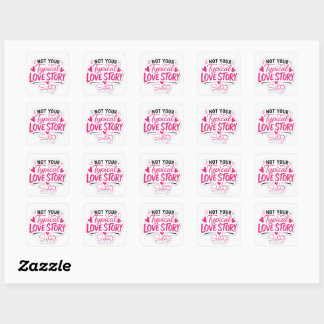Geen Gewone Liefdesverhaal  Vierkante Sticker