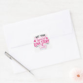 Geen Gewone Liefdesverhaal Vierkante Sticker (Envelop)