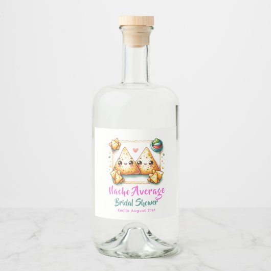 Geen Gewone Nacho Fiesta! Laatste Bruidsfeest Borr Likeurfles Etiket (Voorkant)