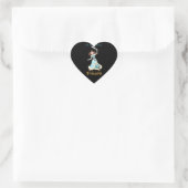 "Geen Gewone Prinses" Krijgersmeisje Hart Sticker (Tas)