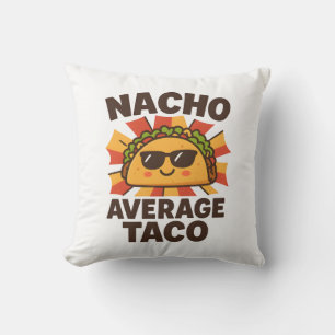 Geen Gewone Taco Grappig Eten Pun Comic Stijl Kussen