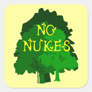 Geen Gezegde met bomen Vierkante Sticker