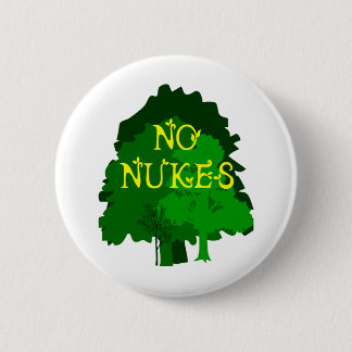 Geen Gezegde van Nukes met Bomen Ronde Button 5,7 Cm