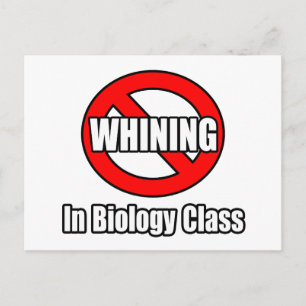 geen gezeur in de biologieles briefkaart