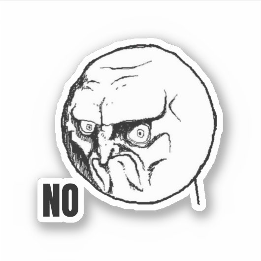 Geen gezichtsmemen sticker (Voorkant)