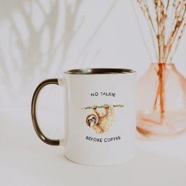 Geen Gezwets Voor Koffie | Waterverf Luiaard Mok