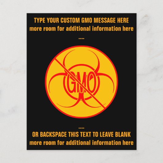 Geen GGO-brochures voor biogevaar Gespecialiseerde Flyer (Voorkant)