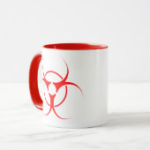 Geen GGO-koffie-Mok Biohazard Warning GGO Cup Mok (Voorkant links)