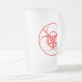 Geen GGO-Mok Biogevaarsewaarschuwing GGO-brillengl Matglas Bierpul (Voorkant rechts)