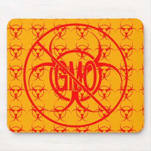 Geen GGO-mousepad Biohazard Waarschuwing Geen GGO- Muismat (Voorkant)