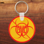 Geen GGO-Sleutelhanger Waarschuwing voor biogevaar Sleutelhanger (Voorkant)