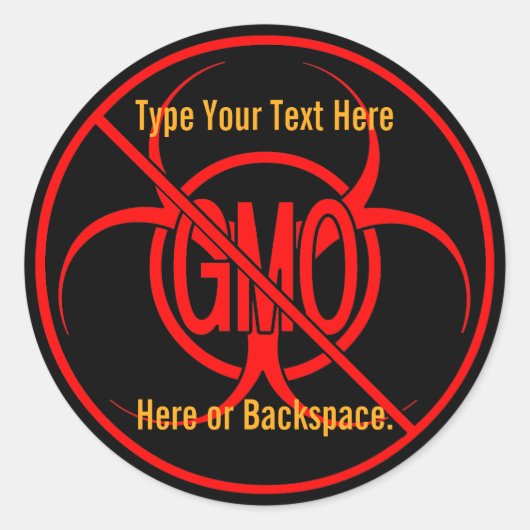 Geen GGO-stickers Aangepaste GGO-waarschuwing Ronde Sticker (Voorkant)