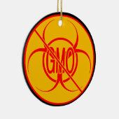 Geen GGO-versiering waarschuwingssignalen voor gen Keramisch Ornament (Rechts)