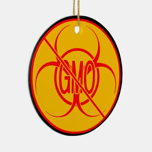 Geen GGO-versiering waarschuwingssignalen voor gen Keramisch Ornament (Rechts)