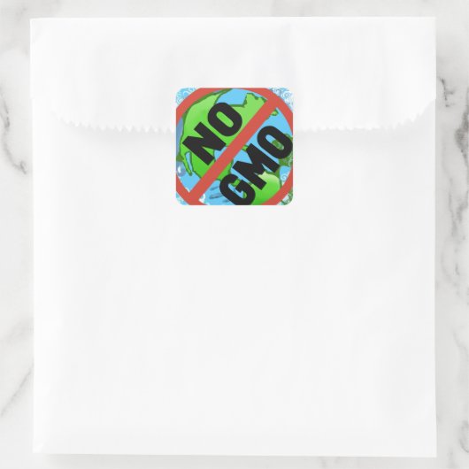 GEEN GGO VIERKANTE STICKER (Tas)