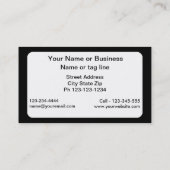 Geen GGO's Eat Healthy Food Promotion Black Visitekaartje (Achterkant)