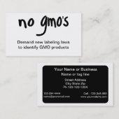 Geen GGO's Eat Healthy Food Promotion White Visitekaartje (Voorkant / Achterkant)