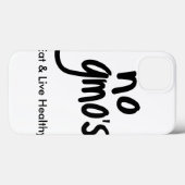 "Geen GGO's Eat Live Healthy White Black Promotion Case-Mate iPhone Case (Achterkant (horizontaal))