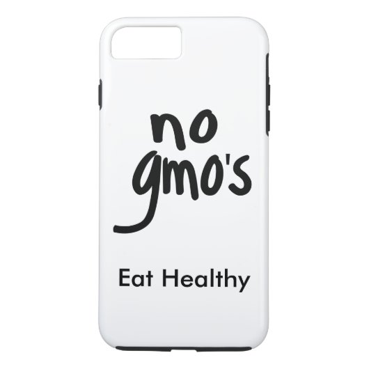 "Geen GGO's eet gezond wit met zwarte promotie Case-Mate iPhone Case (Achterkant)