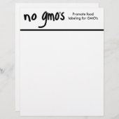 Geen GGO's promote etiketteringswetten Wit (Voorkant / Achterkant)