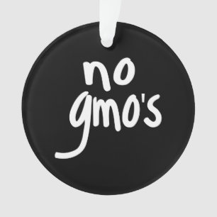 Geen GGO's promoten gezonde voedingsmiddelen zwart Ornament