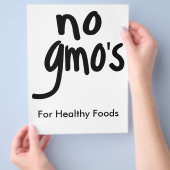 Geen GGO's voor de Gezondheid Voeding Promotional  Flyer (Hand)