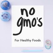 Geen GGO's voor de Gezondheid Voeding Promotional  Flyer (Enkel)