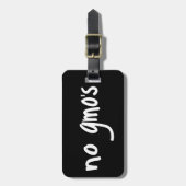 Geen GGO's voor gezond voedselmilieu Zwart Bagagelabel (Voorkant verticaal)