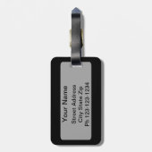 Geen GGO's voor gezond voedselmilieu Zwart Bagagelabel (Achterkant verticaal)