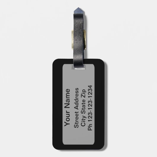 Geen GGO's voor gezond voedselmilieu Zwart Bagagelabel (Achterkant verticaal)