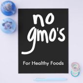 Geen GGO's voor gezonde voeding promotionele zwart Flyer (Enkel)