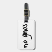 Geen GGO's voor gezonde voedselomgeving Wit Bagagelabel (Voorkant verticaal)