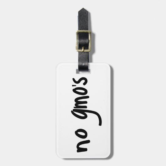 Geen GGO's voor gezonde voedselomgeving Wit Bagagelabel (Voorkant verticaal)