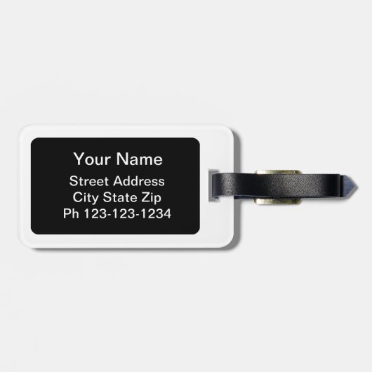 Geen GGO's voor gezonde voedselomgeving Wit Bagagelabel (Achterkant horizontaal)