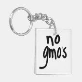 Geen GGO's voor Heathy Food White Sleutelhanger (Voorkant Links)