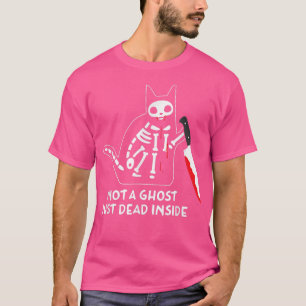 Geen ghost alleen dood in Skeleton Black Cat Mu T-shirt