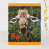 Geen Giraffe Kaart (Gele Bloem)