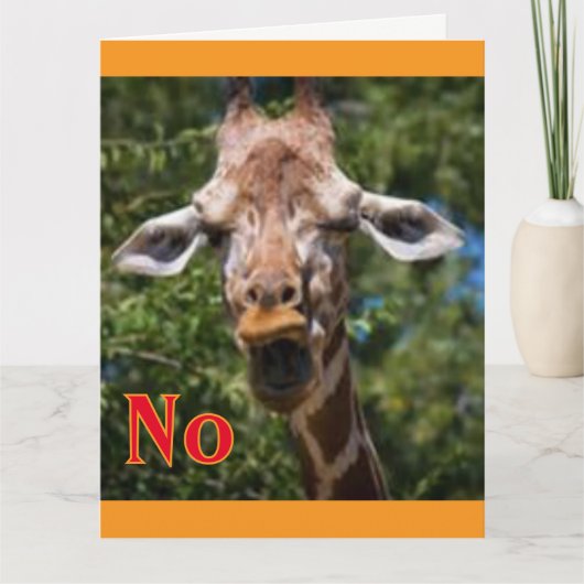 Geen Giraffe Kaart (Voorkant)