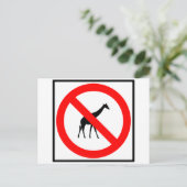 Geen Giraffes snelwegteken Briefkaart (Staand voorkant)