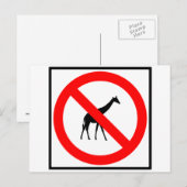 Geen Giraffes snelwegteken Briefkaart (Voorkant / Achterkant)