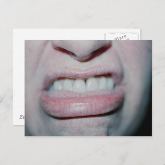 Geen glimlachen vandaag briefkaart (Voorkant / Achterkant)