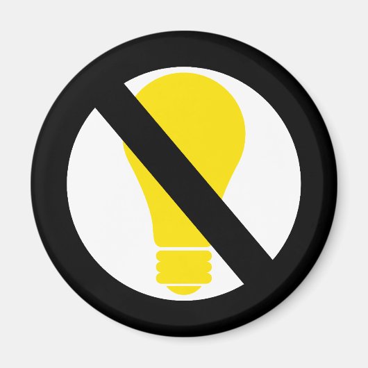 geen gloeilampen magneet (Voorkant)