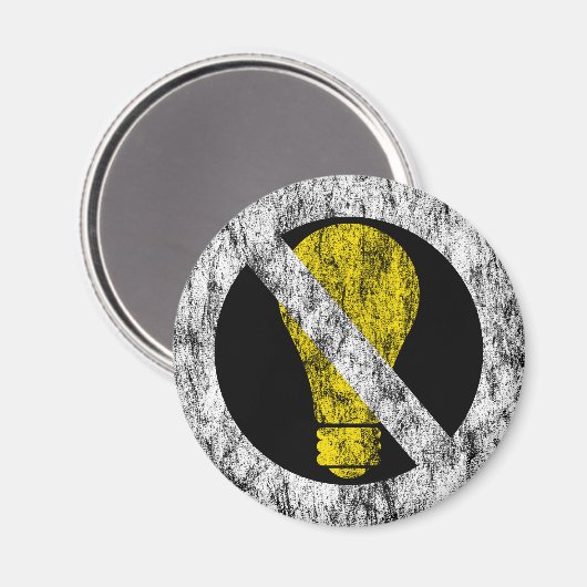 geen gloeilampen magneet (Voorkant / Achterkant)