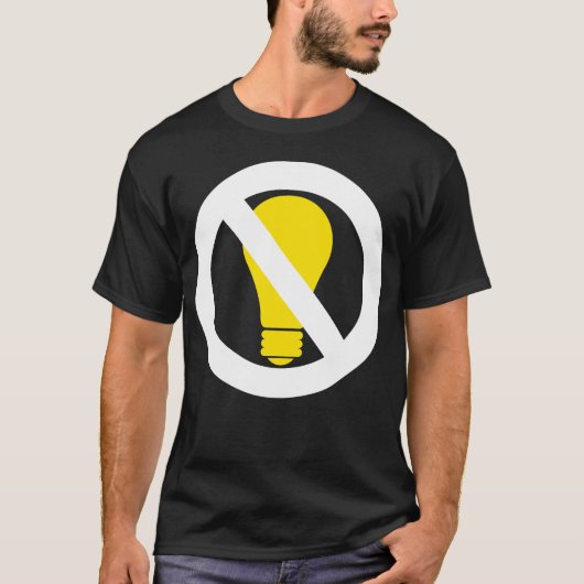 geen gloeilampen t-shirt (Voorkant)